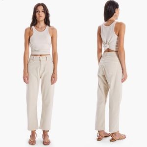 Mother The Ditcher Crop in Chalk Tapioca